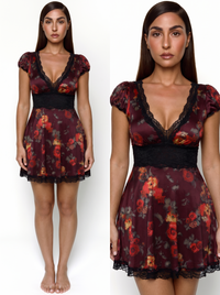 Burgundy Floral