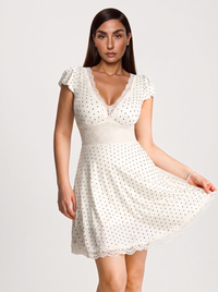 White Polka Dot