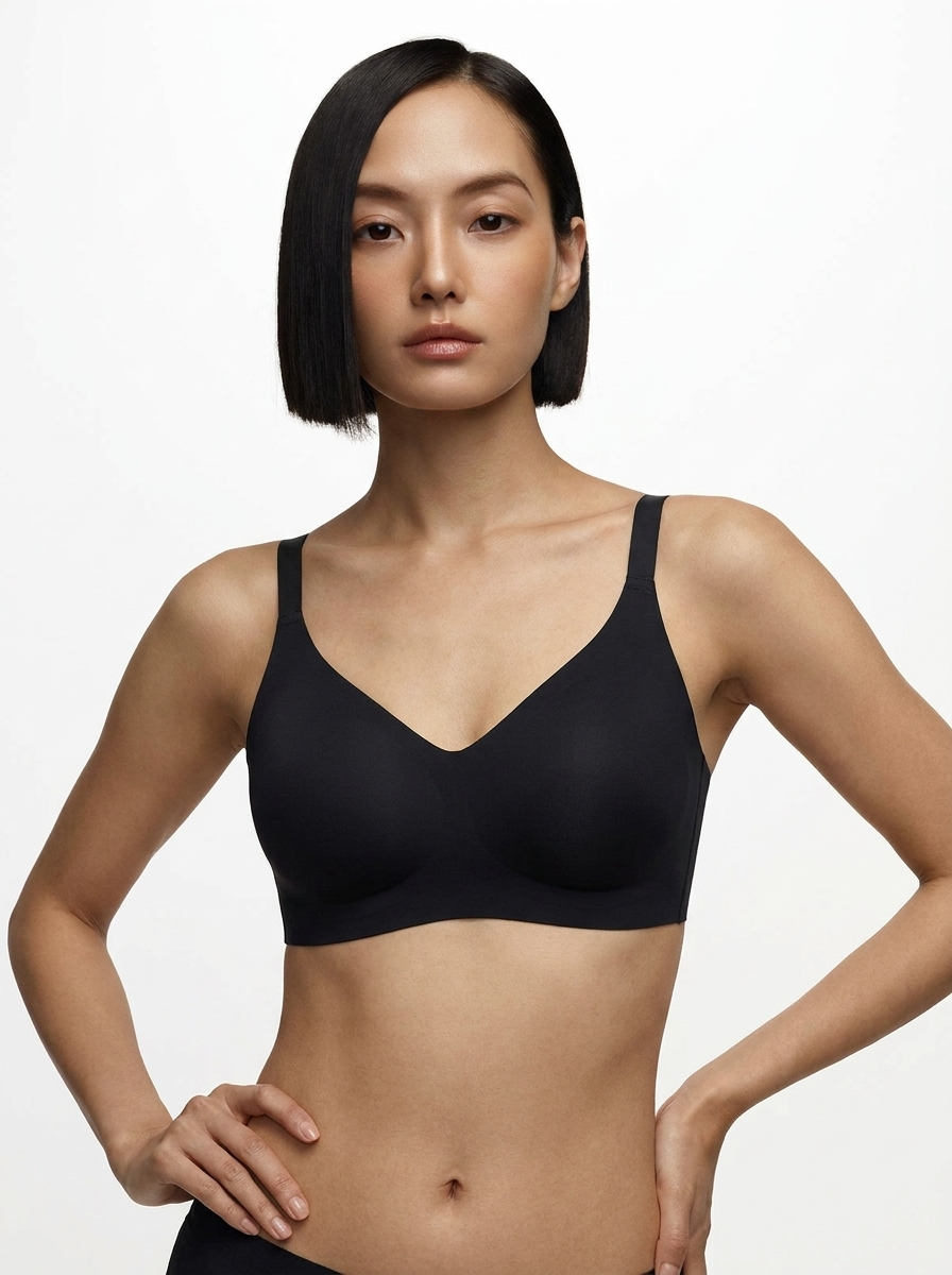 Seamless Airy Comfort Jelly Bra - Black