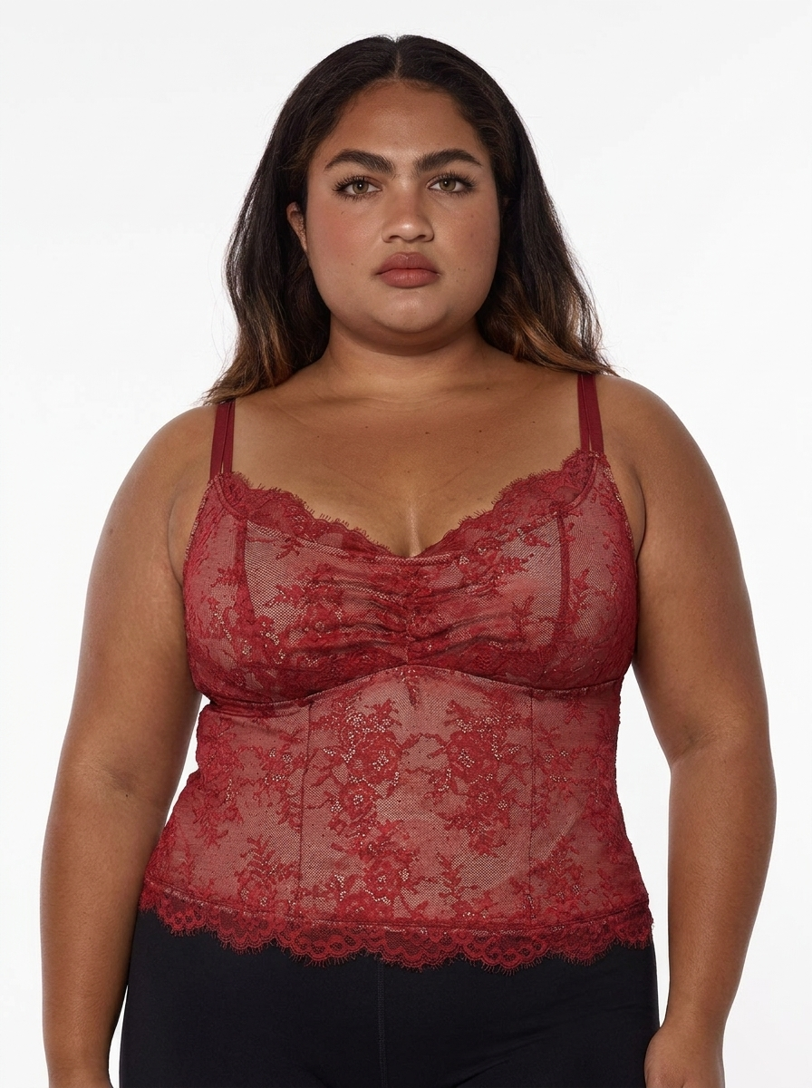 Shapewear Lace Contouring Camisole - Red