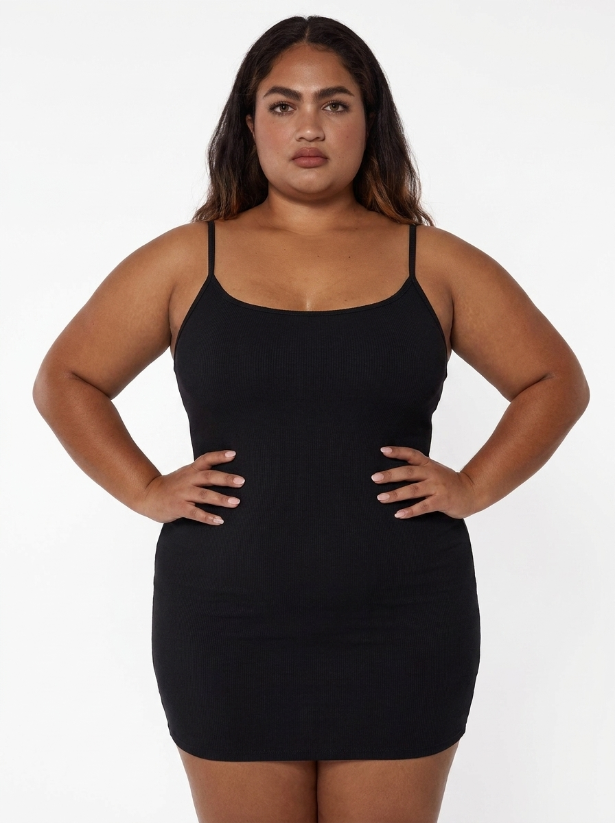 Shapewear Soft Modal Sculpting Dresses - Slip Mini Dress Black